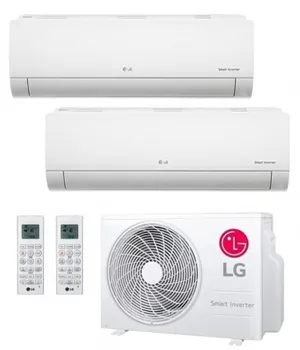 LG Multisplit 2x1: unidad interior, unidad exterior y mando