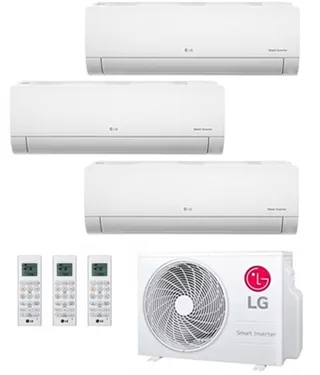 LG Multisplit 3x1: unidad interior, unidad exterior y mando