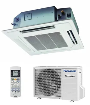 Panasonic Serie 4 vías 90×90 PACi Standard: unidad interior, unidad exterior y mando