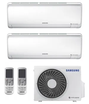 Samsung Multisplit 2x1: unidad interior, unidad exterior y mando