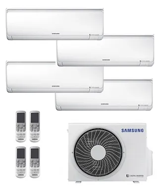 Samsung Multisplit 4x1: unidad interior, unidad exterior y mando