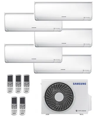 Samsung Multisplit 5x1: unidad interior, unidad exterior y mando