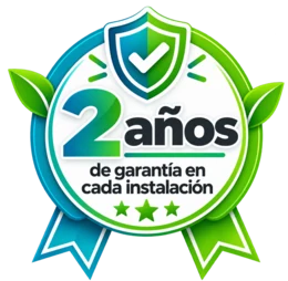 2 años de garantía en cada instalación