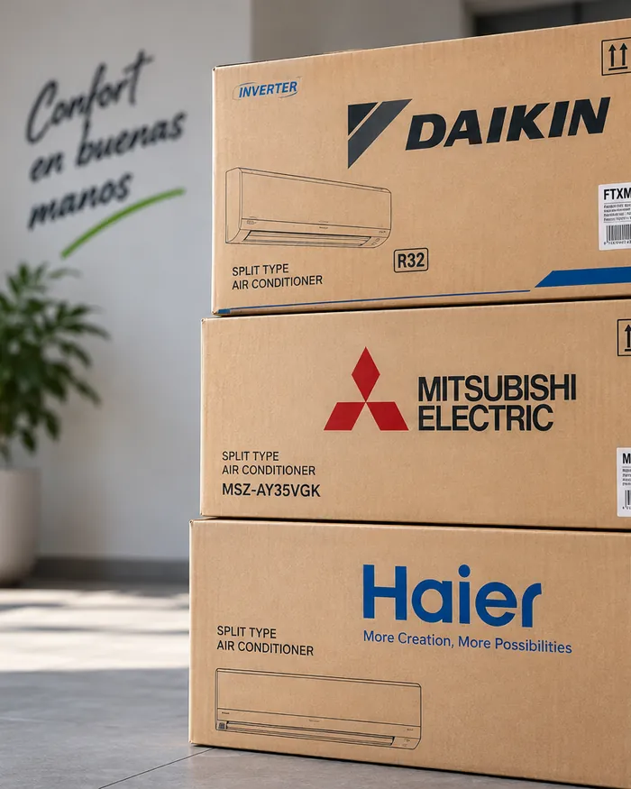 Equipos Daikin, Mitsubishi Electric y Haier listos para instalar